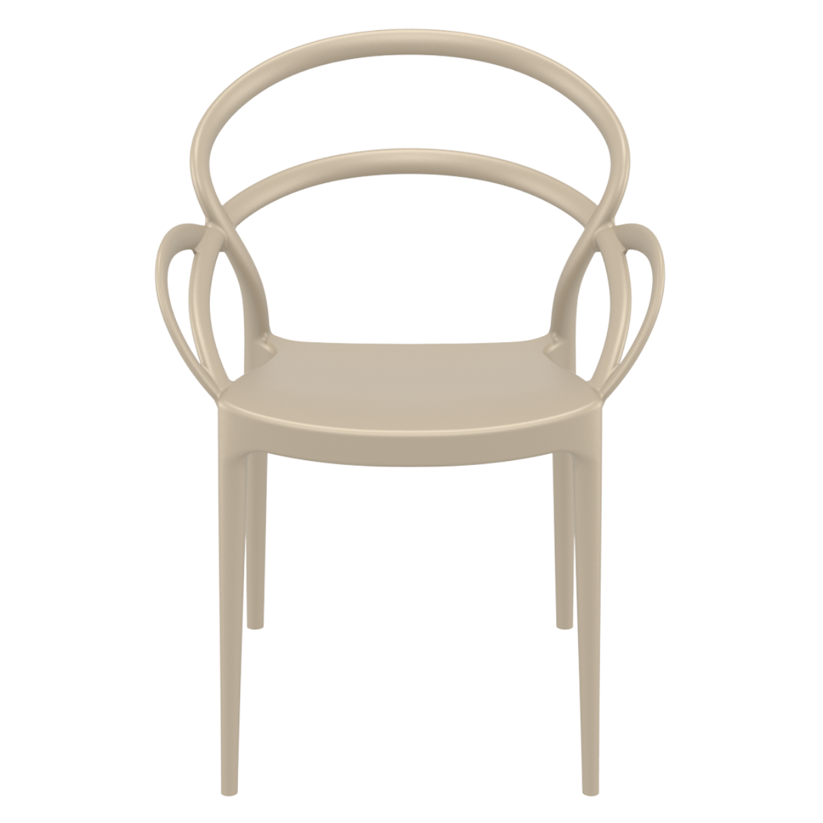 ST MILA Taupe design Műanyag kültéri szék