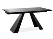 SI ALDO 120-180 Fekete design Beltéri komplett asztal