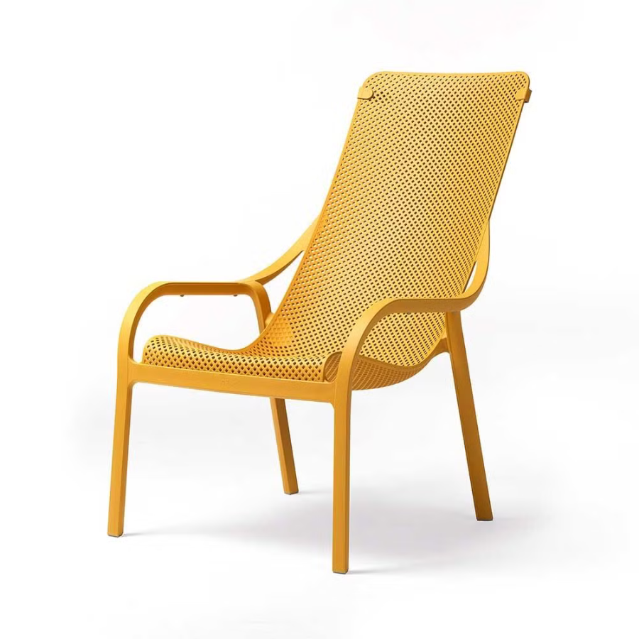 NARDI NET LOUNGE Sárga design Műanyag kültéri szék