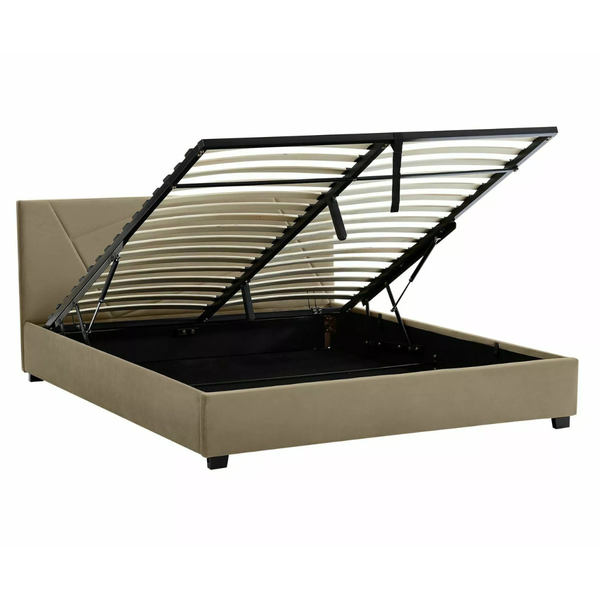 SI MONTANA 140X200 Bézs design Kárpitos ágy