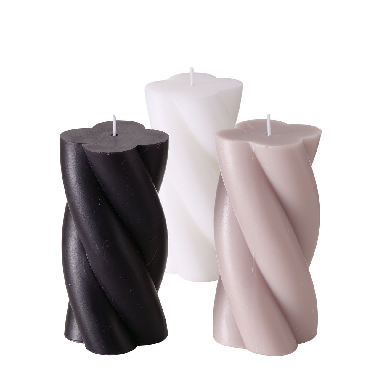 B TWISTER CANDLE SZETT Több színben modern Asztali dekoráció