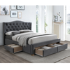 SI NOVA II 160X200 Szürke design Kárpitos ágy