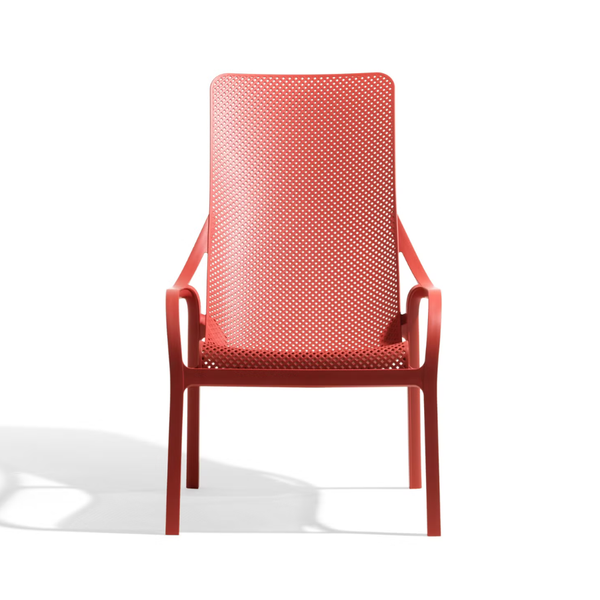 NARDI NET LOUNGE Piros design Műanyag kültéri szék