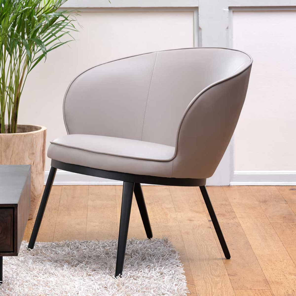 UQ NAGI FAUX Taupe design Kárpitos beltéri fotel