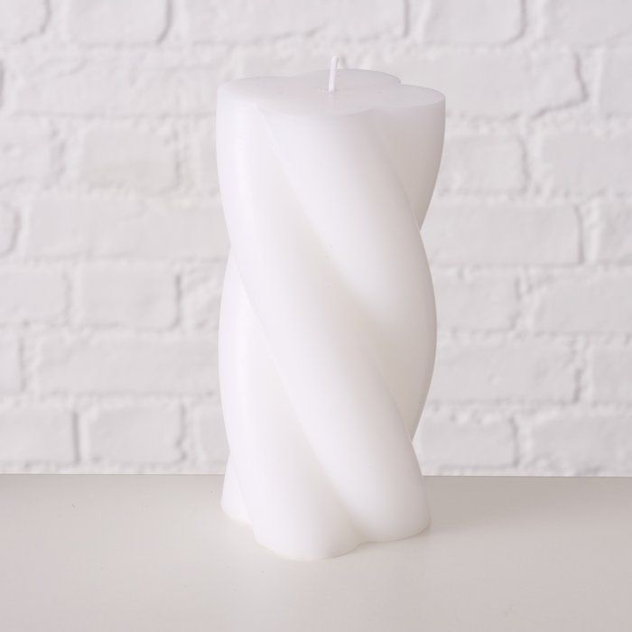 B TWISTER CANDLE Fehér modern Asztali dekoráció