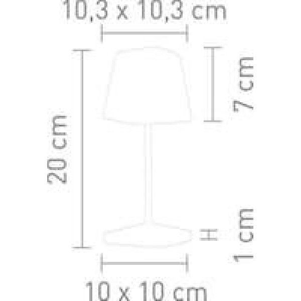 OS LEEPY Fehér minimalista Kültéri asztali lámpa