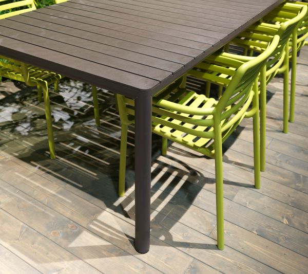 NARDI TEVERE 210 EXT Terra design, minimalista Kültéri komplett asztal