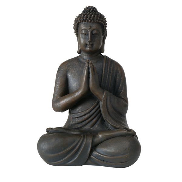 B BUDDHA FIGURINE 3 Fekete design Asztali dekoráció