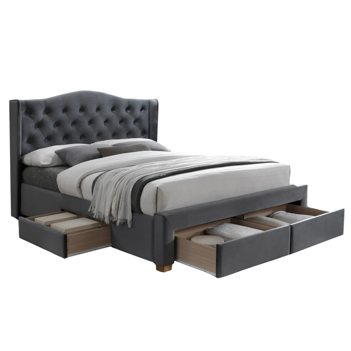 SI NOVA II 160X200 Szürke design Kárpitos ágy