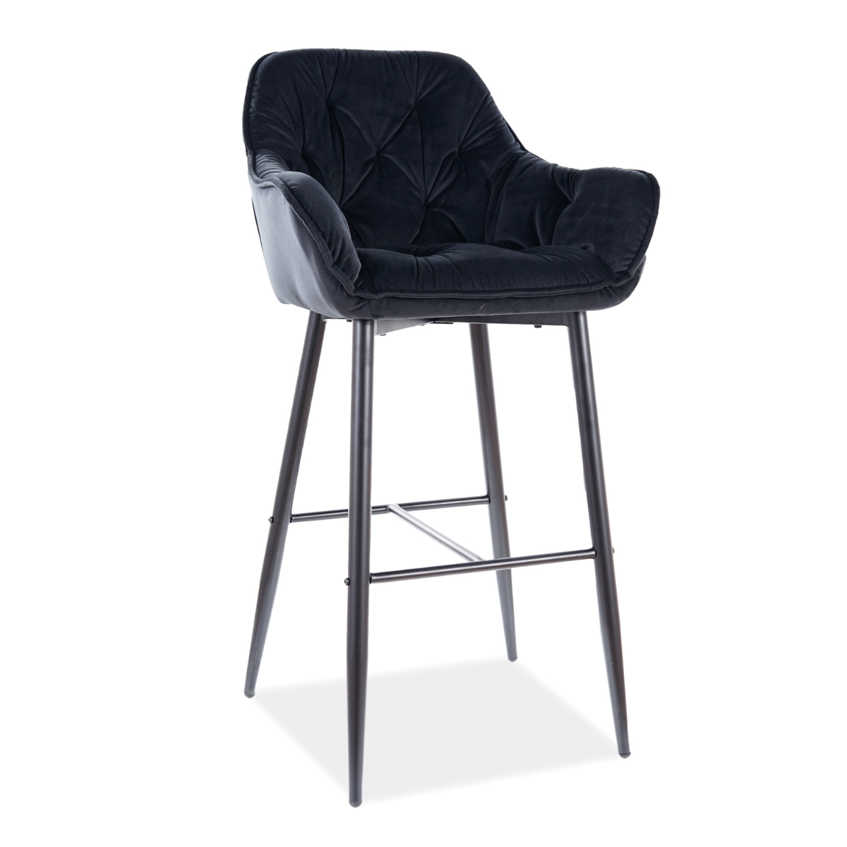 SI CHERRY VELVET 105 Fekete design Kárpitos beltéri bárszék