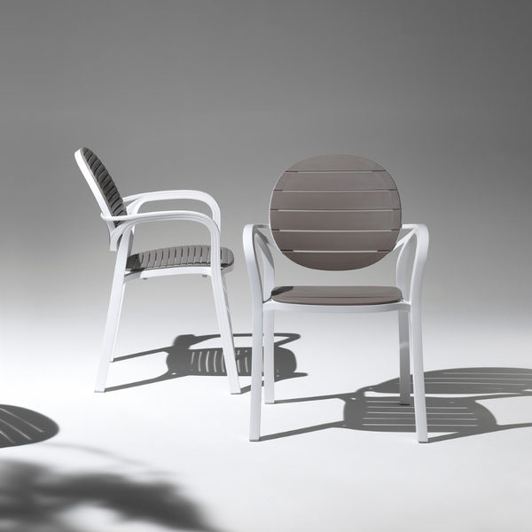 NARDI ERICA Fehér, Taupe design Műanyag kültéri szék