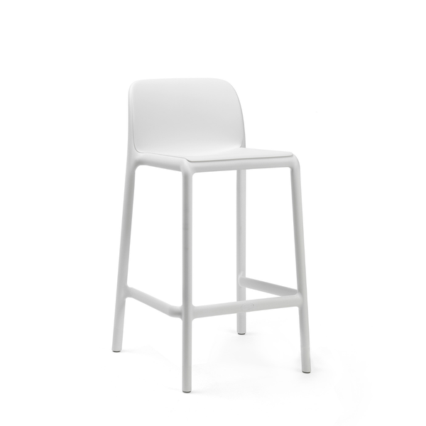 NARDI FARO MINI Fehér design Műanyag kültéri bárszék