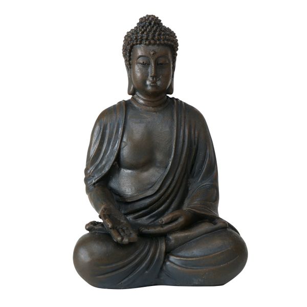 B BUDDHA  FIGURINE Fekete design Asztali dekoráció
