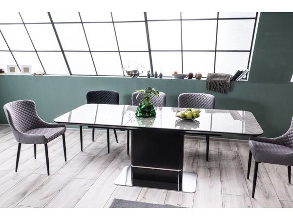 SI ATHENE Szürke design Bővíthető étkezőasztal