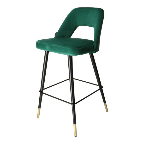 DL FANNY Zöld design Kárpitos beltéri bárszék