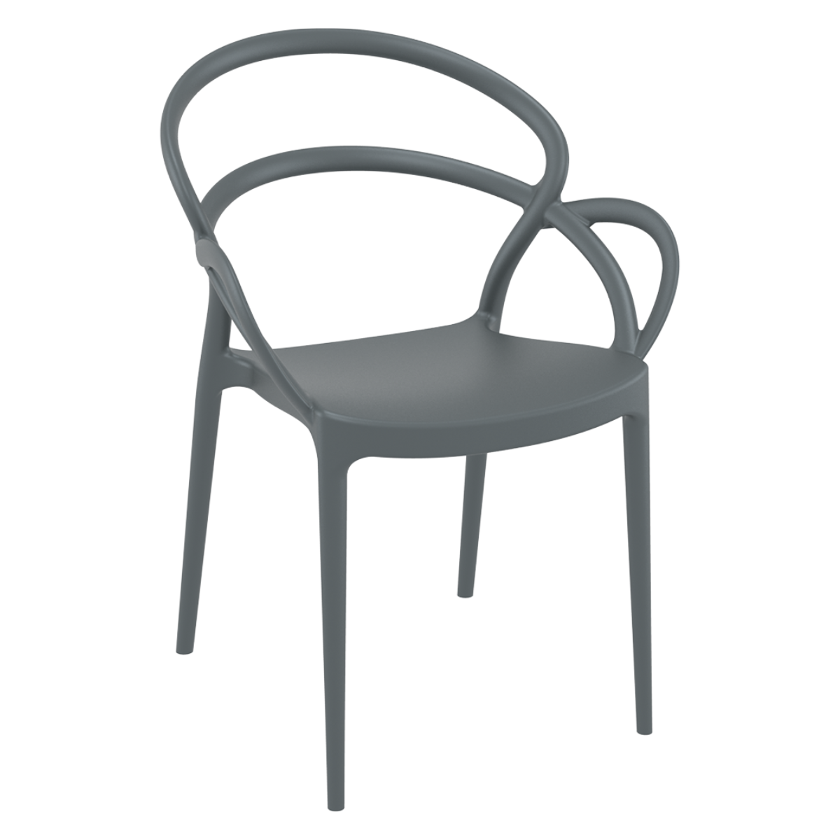 ST MILA Szürke design Műanyag kültéri szék