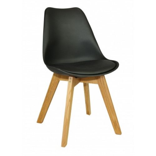 SI FINE OAK Fekete skandináv Műanyag beltéri szék
