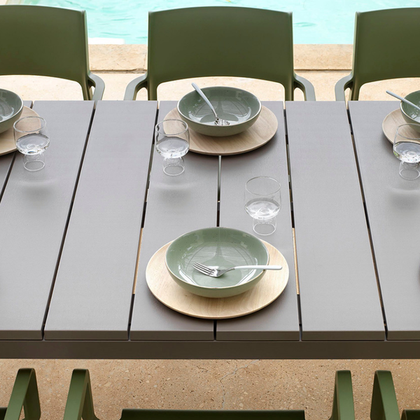 NARDI RIO 210-280 Taupe minimalista Étkezőasztal