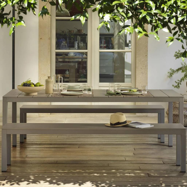 NARDI SET RIO BENCH ALU Taupe modern Kültéri szett