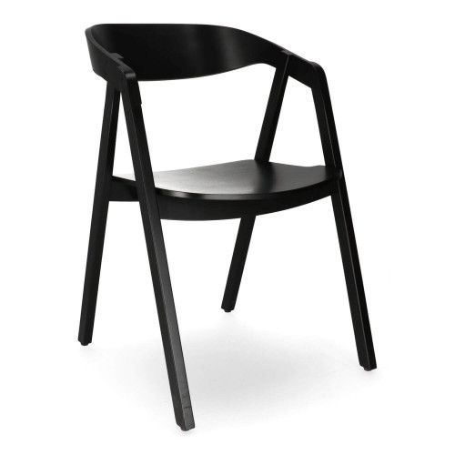 GB NELL Fekete minimalista Fa beltéri szék