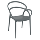 ST MILA Szürke design Műanyag kültéri szék