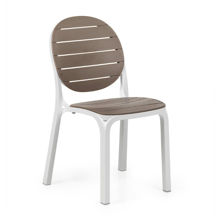 NARDI ERICA Fehér, Taupe design Műanyag kültéri szék