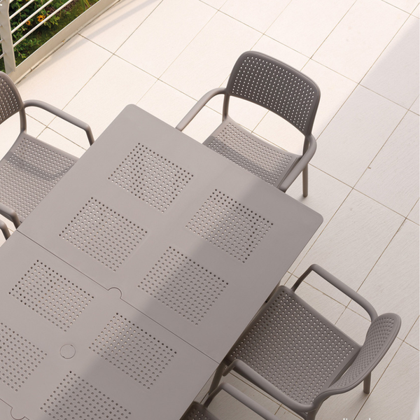 NARDI LIBECCIO 160-220 Taupe design Kültéri komplett asztal