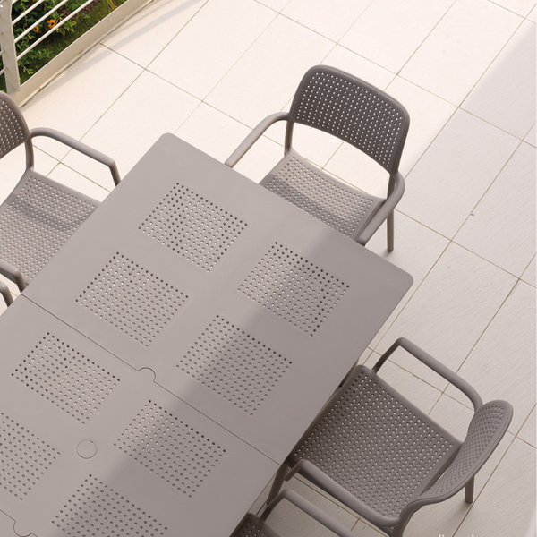 NARDI LIBECCIO 160-220 Taupe design Kültéri komplett asztal