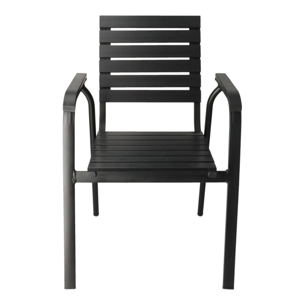 DL URAN Fekete modern Műanyag kültéri szék