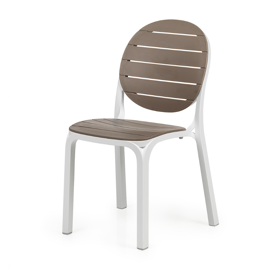 NARDI ERICA Fehér, Taupe design Műanyag kültéri szék