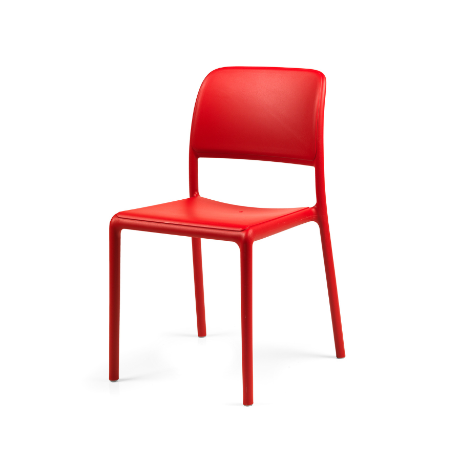NARDI RIVA BISTROT Piros minimalista Műanyag kültéri szék