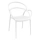 ST MILA Fehér design Műanyag kültéri szék