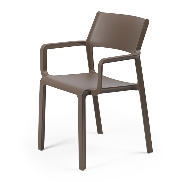 NARDI TRILL ARMCHAIR Barna minimalista Műanyag kültéri szék
