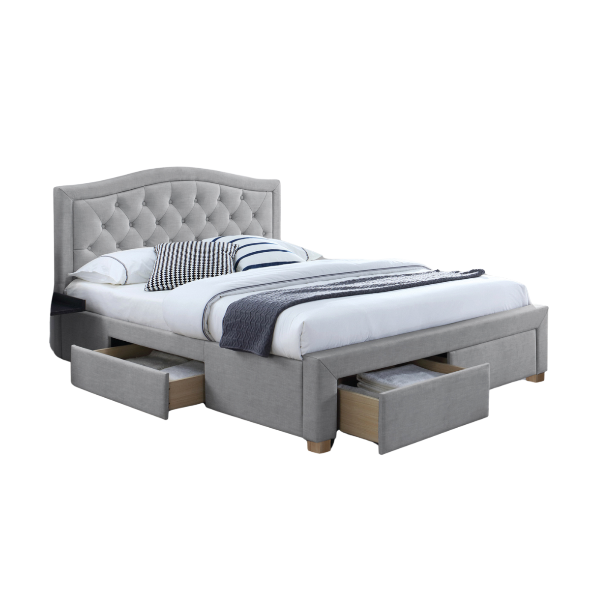 SI NOLA 160X200 Szürke design Kárpitos ágy