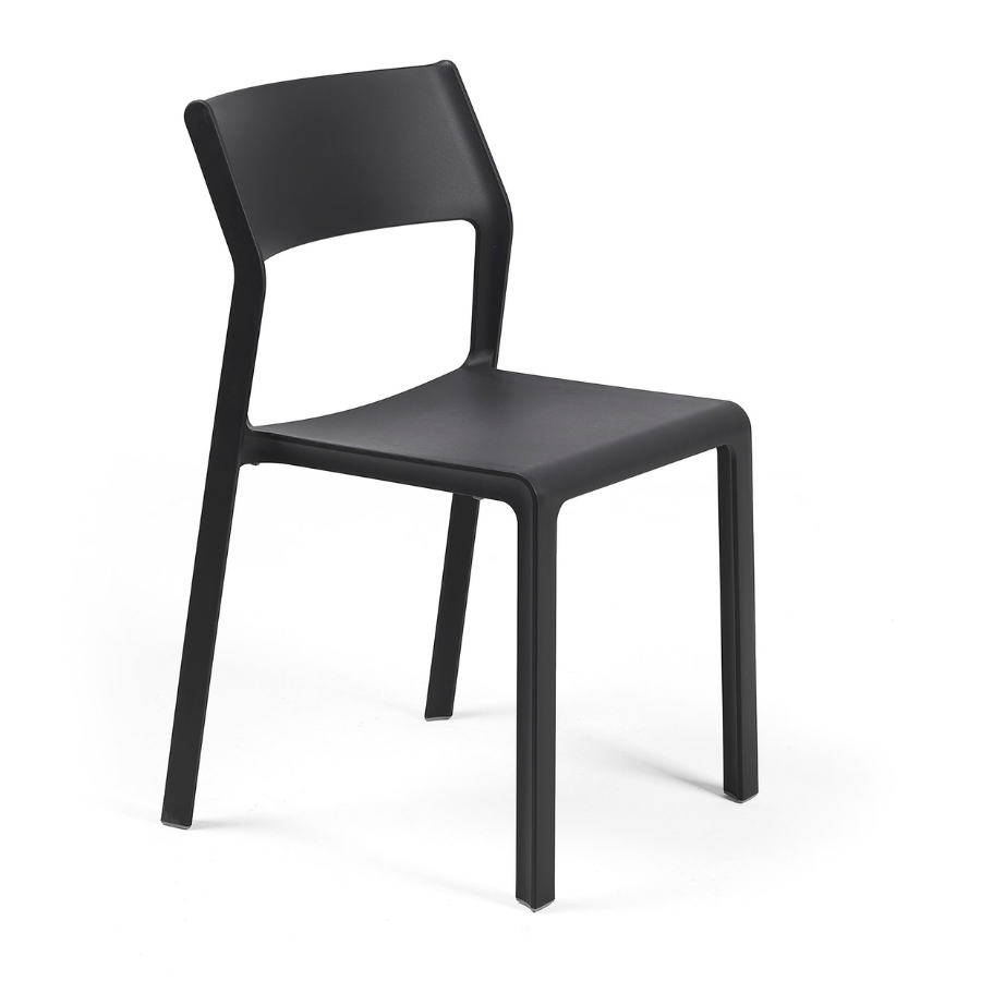 NARDI TRILL BISTROT Fekete minimalista Műanyag kültéri szék