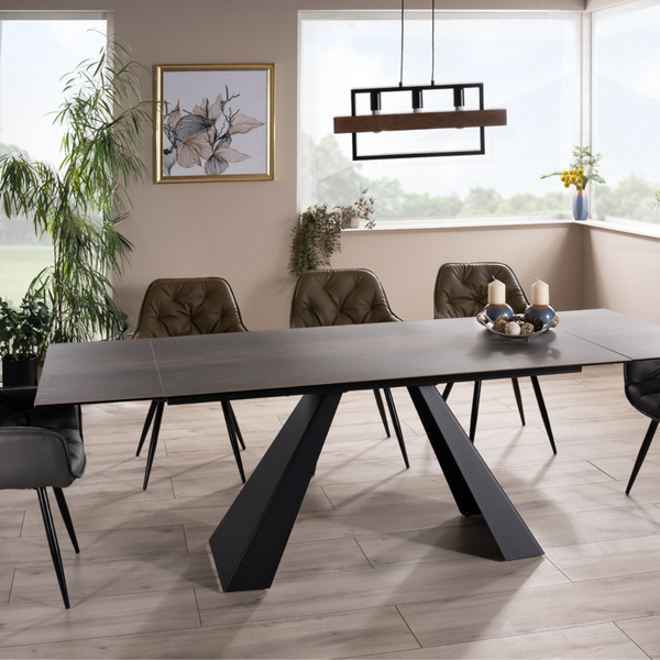 SI ALDO Fekete, Barna design Bővíthető étkezőasztal