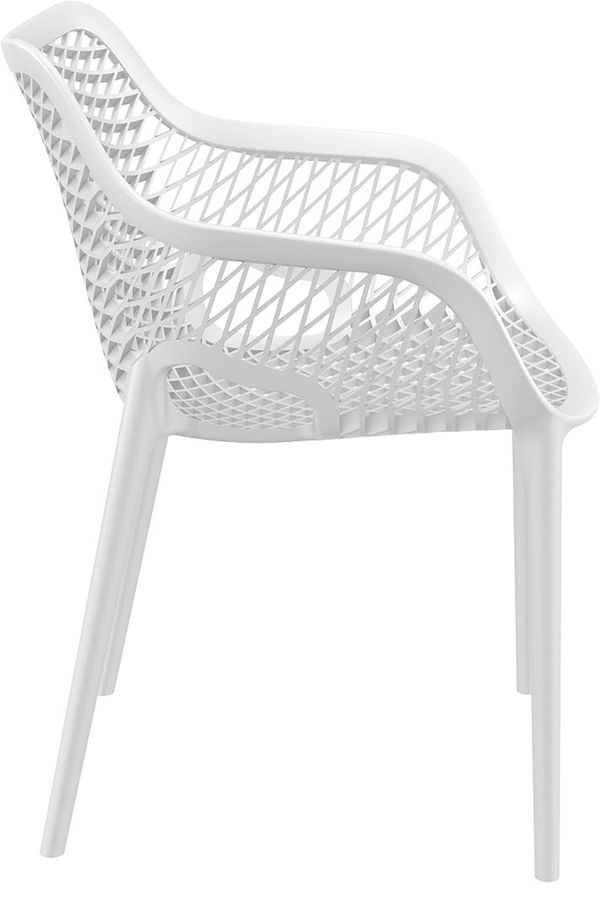 ST NET Fehér modern Műanyag kültéri szék