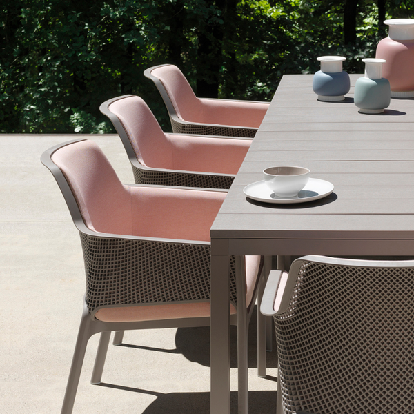 NARDI RIO 210-280 Taupe minimalista Étkezőasztal