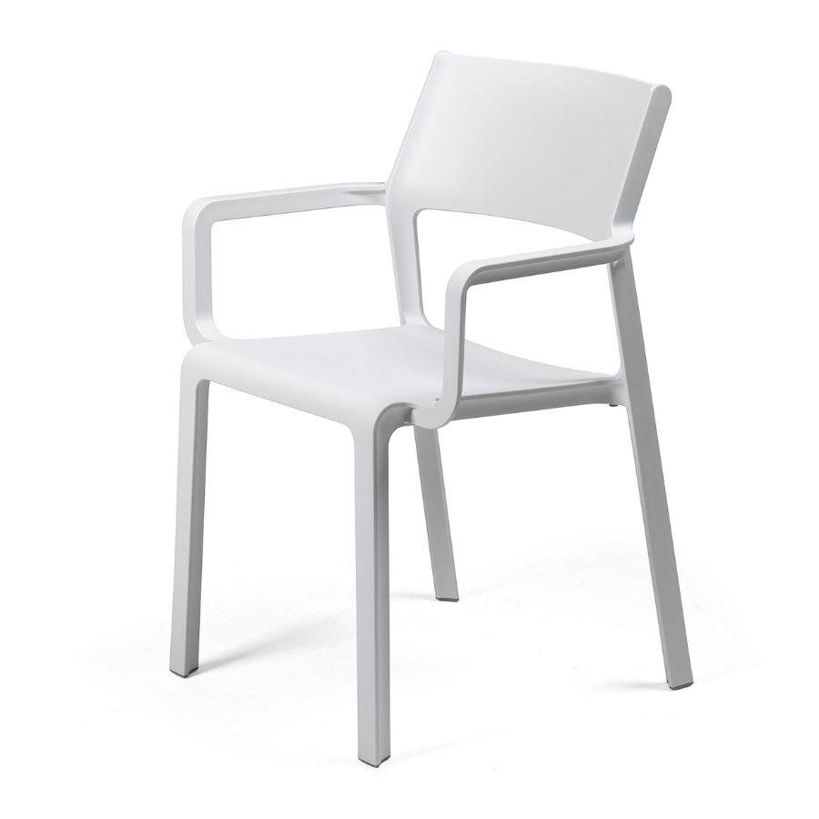 NARDI TRILL ARMCHAIR Fehér minimalista Műanyag kültéri szék