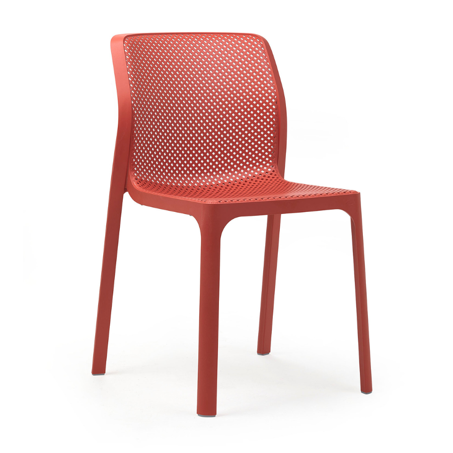 NARDI BIT Piros minimalista Műanyag kültéri szék