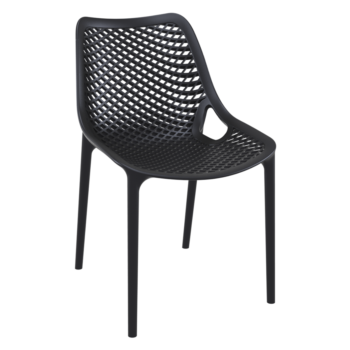 ST AIR Fekete modern Műanyag kültéri szék