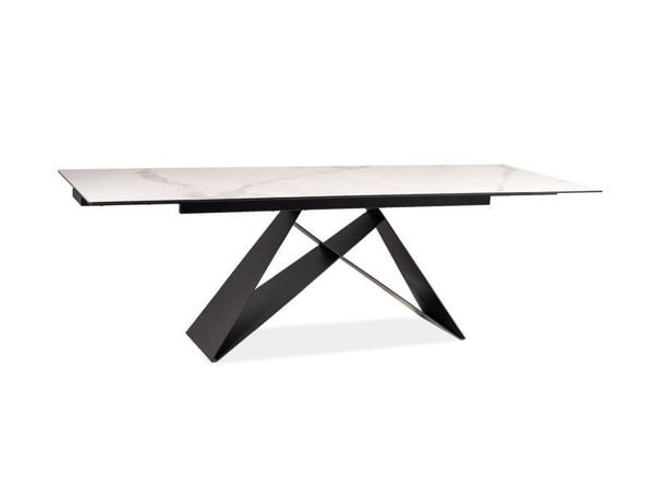 SI WEST III Fehér modern Bővíthető étkezőasztal