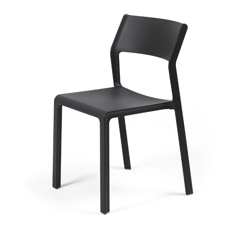 NARDI TRILL BISTROT Fekete minimalista Műanyag kültéri szék