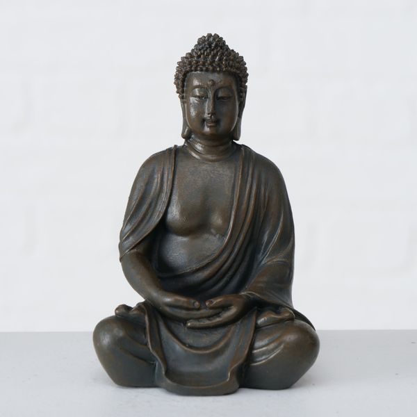 B BUDDHA FIGURINE 2 Fekete design Asztali dekoráció