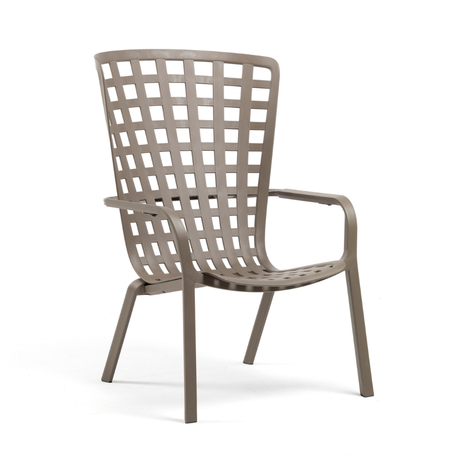 NARDI FOLIO Taupe design Műanyag kültéri szék