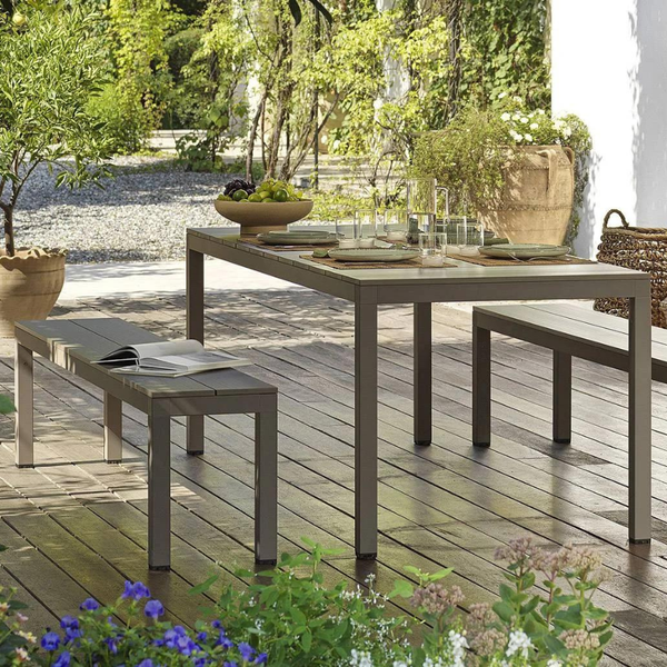 NARDI SET RIO BENCH ALU Taupe modern Kültéri szett