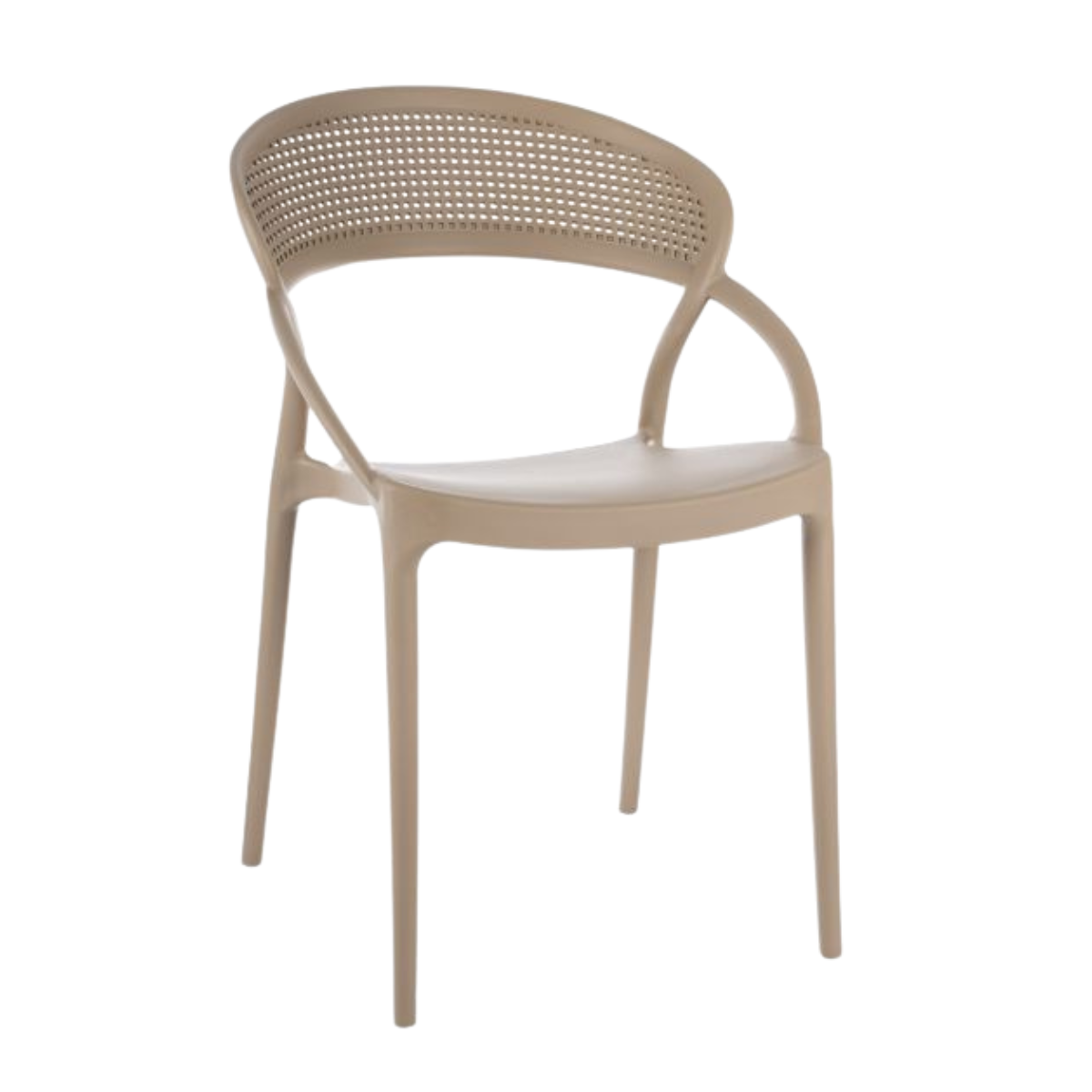 SI LIZA Taupe design Műanyag kültéri szék