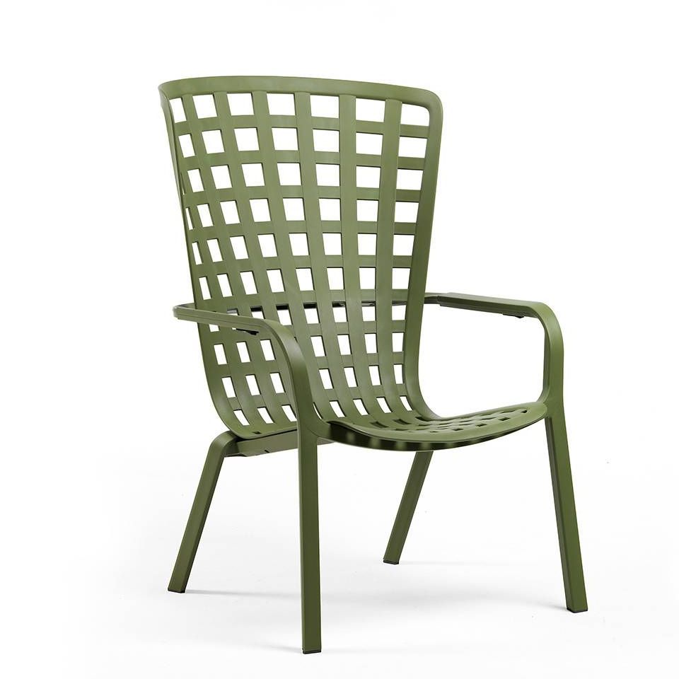 NARDI FOLIO Zöld vintage Műanyag kültéri szék