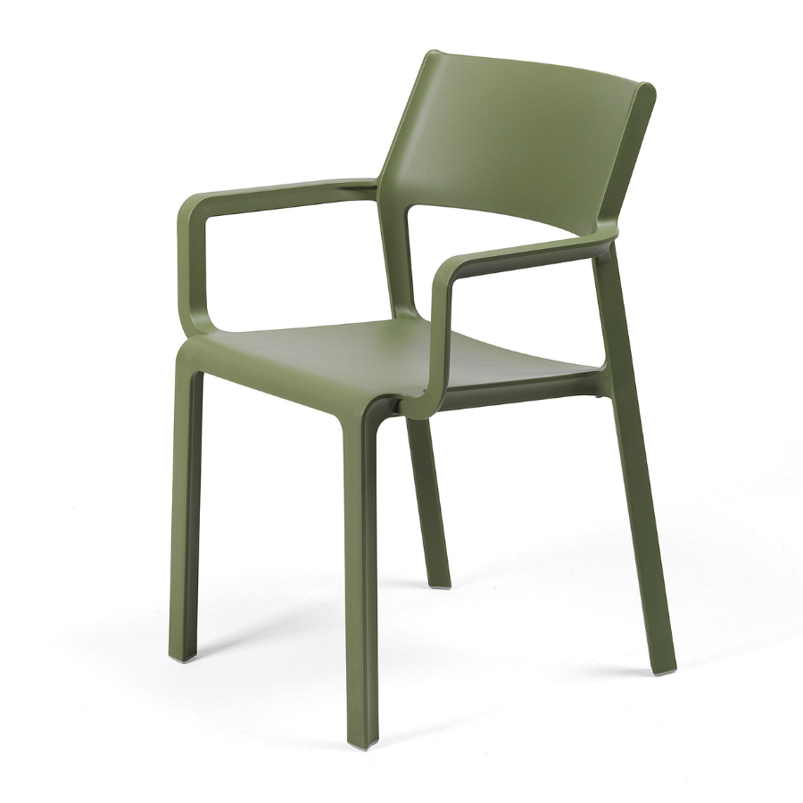NARDI TRILL ARMCHAIR Zöld minimalista Műanyag kültéri szék