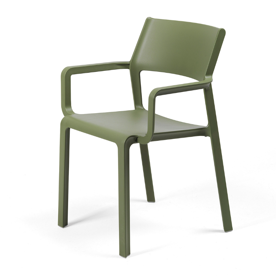 NARDI TRILL ARMCHAIR Zöld minimalista Műanyag kültéri szék